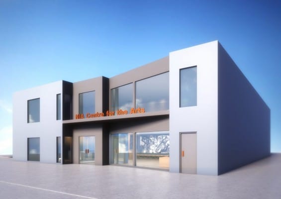Rendering of future Nia Centre buildling