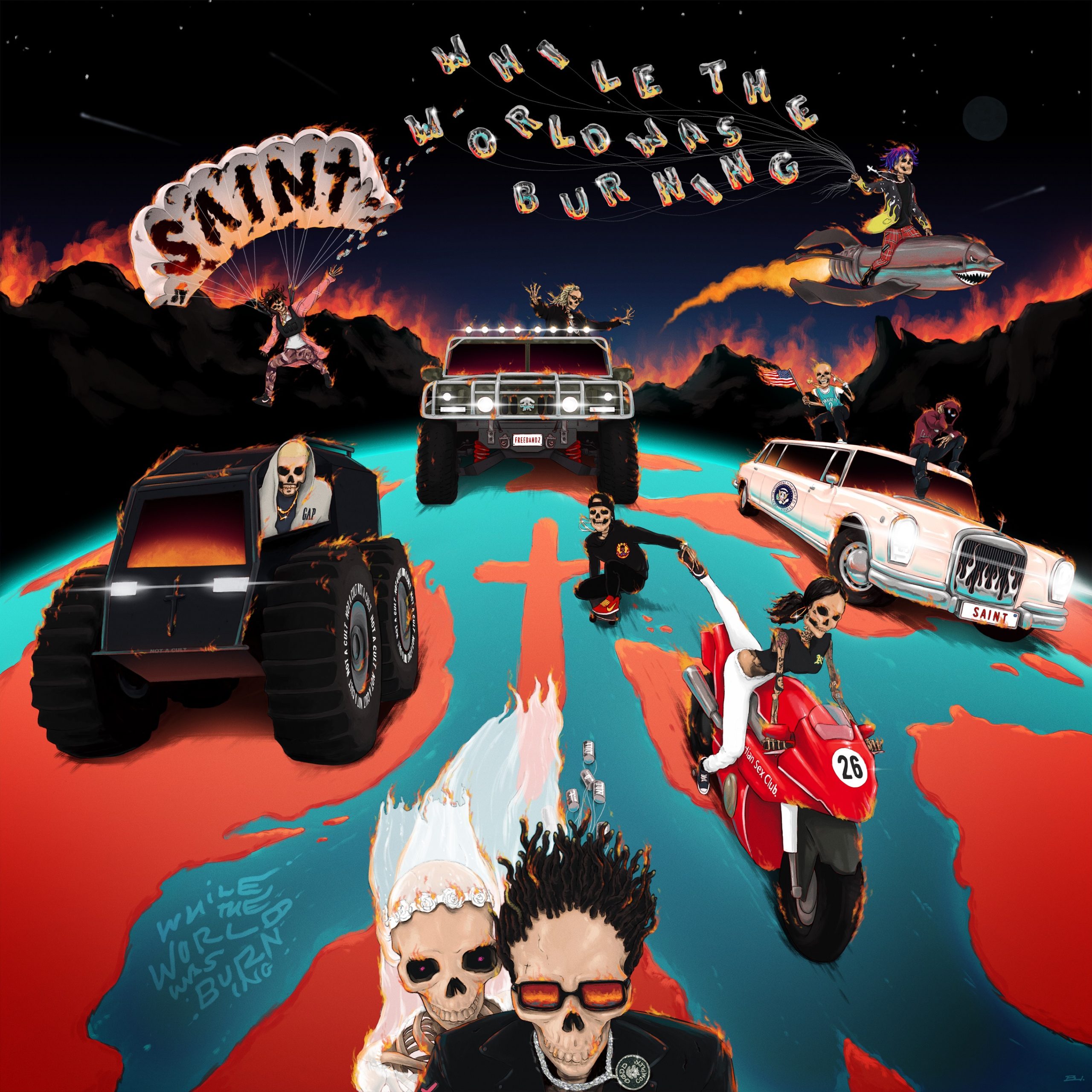 While The World Was Burning - saint jhn album cover