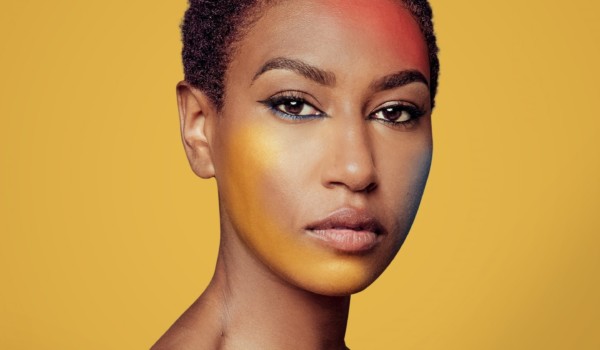 The cover for Dominique Fils-Aimé's album, Three Little Words